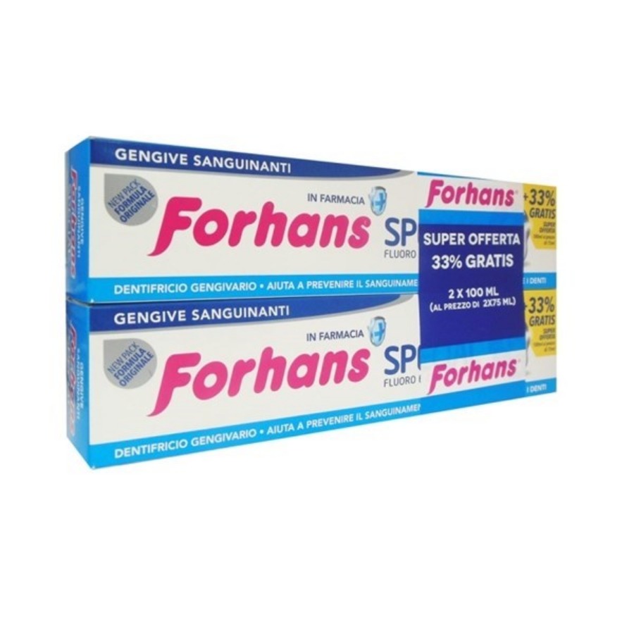 Forhans Dentifricio Gengive Sanguinanti 2 Confezioni da 100ml PROMOZIONE