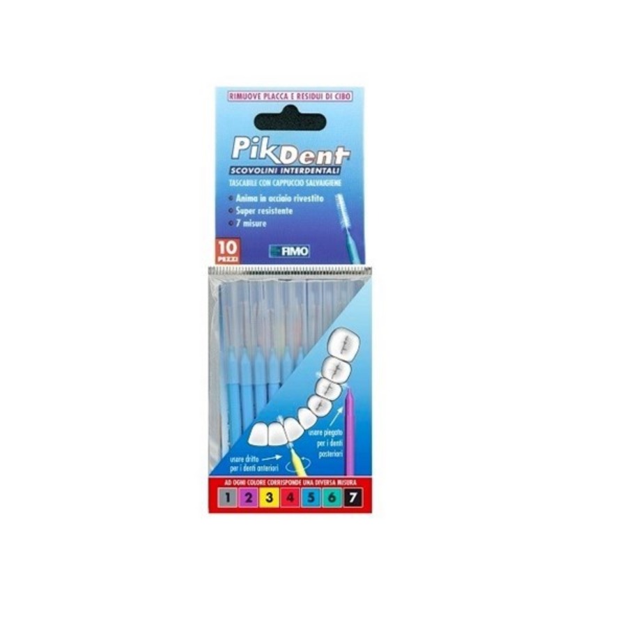 PikDent Scovolini Interdentali 10 Pezzi Col5 0,8MM a solo € 6,60 -   - Gli Specialisti del Benessere