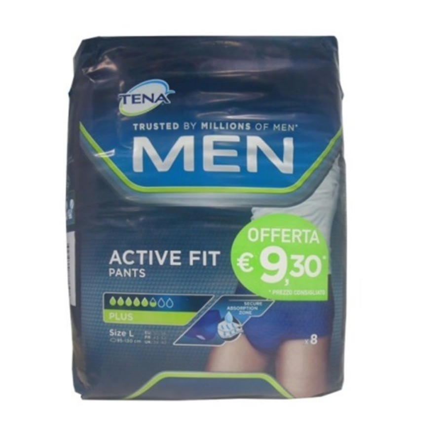Tena Men Active Fit Pants Plus 8 Pezzi Taglia M