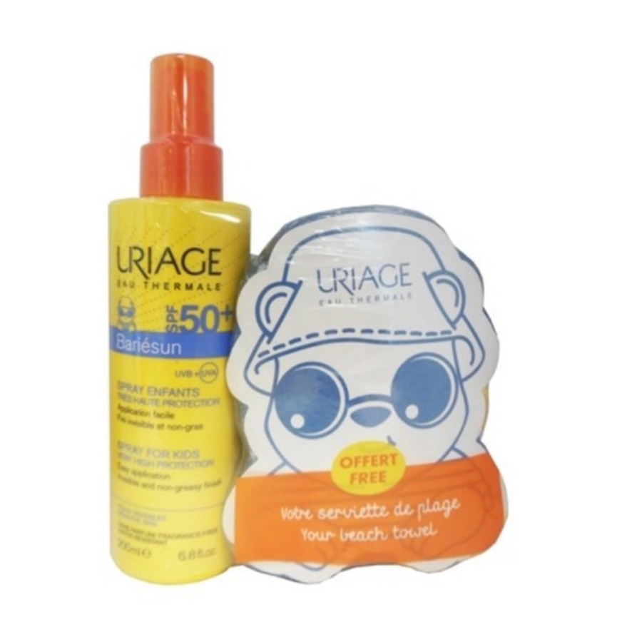 Uriage Bariesun Spray Bambini 200ml con Asciugamano da Spiaggia PROMOZIONE