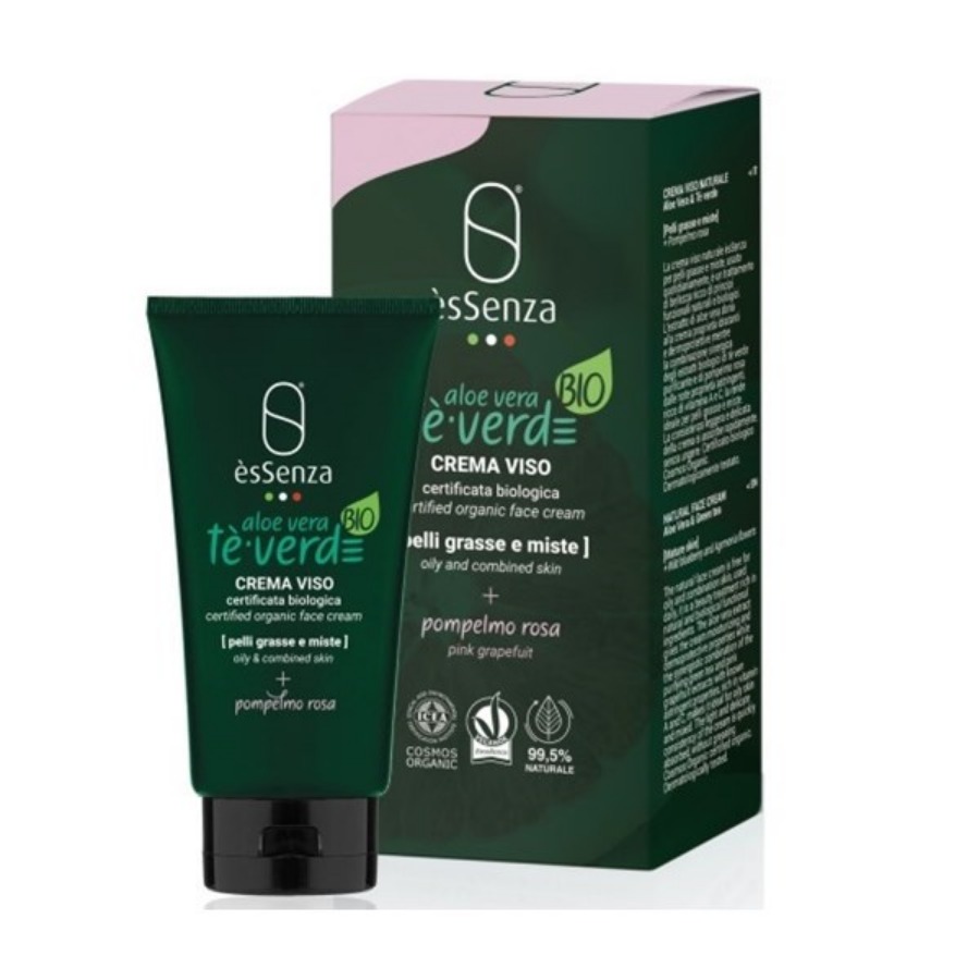 esSenza Te Verde e Pompelmo Rosa Crema Viso Pelli Grasse e Miste 50ml