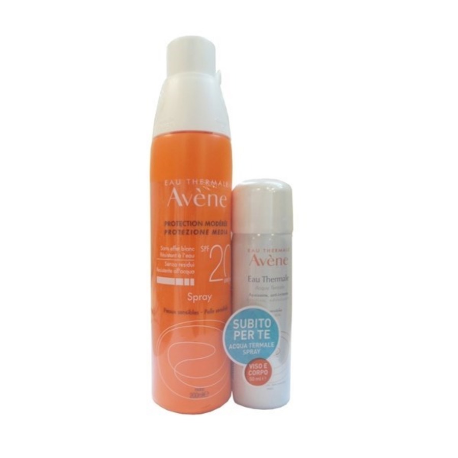 Avene Spray SPF20+ 200ml con Acqua Termale 50ml PROMOZIONE