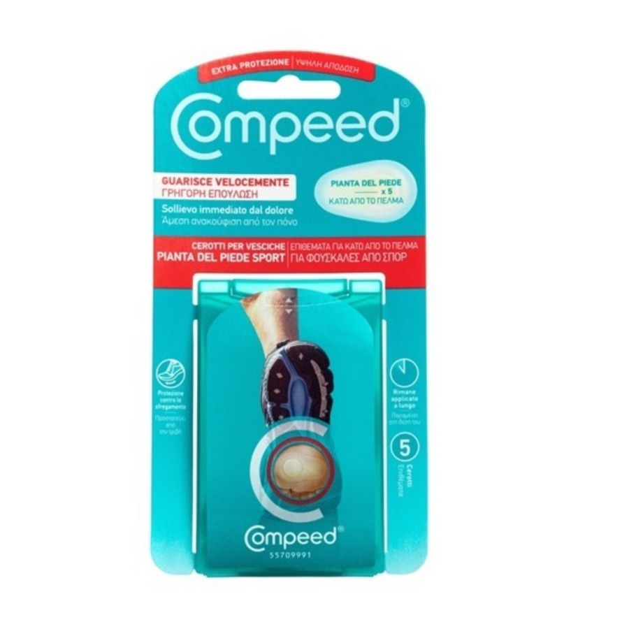 Compeed Cerotti Vesciche Pianta Piedi Sport 5 Pezzi