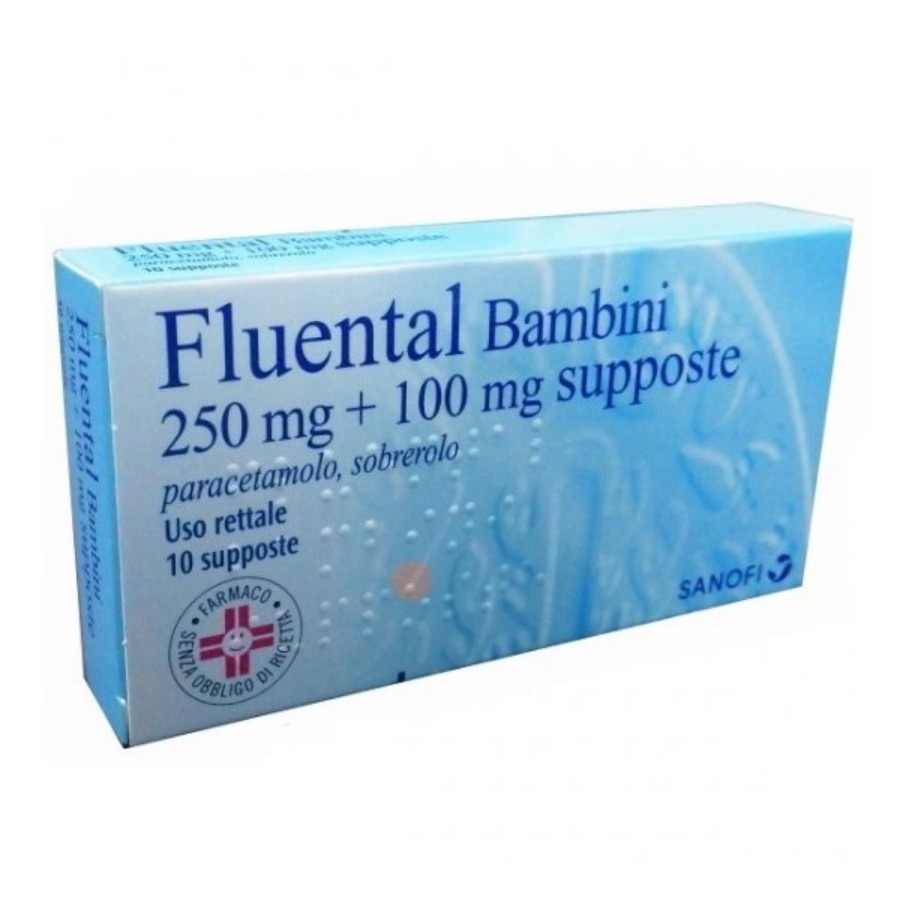 Fluental Bambini 10 Supposte 250MG+100mg