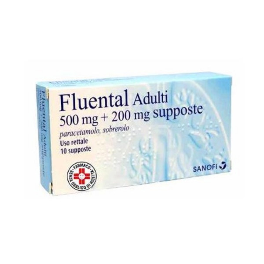 Fluental Adulti 10 Supposte 500mg+200mg
