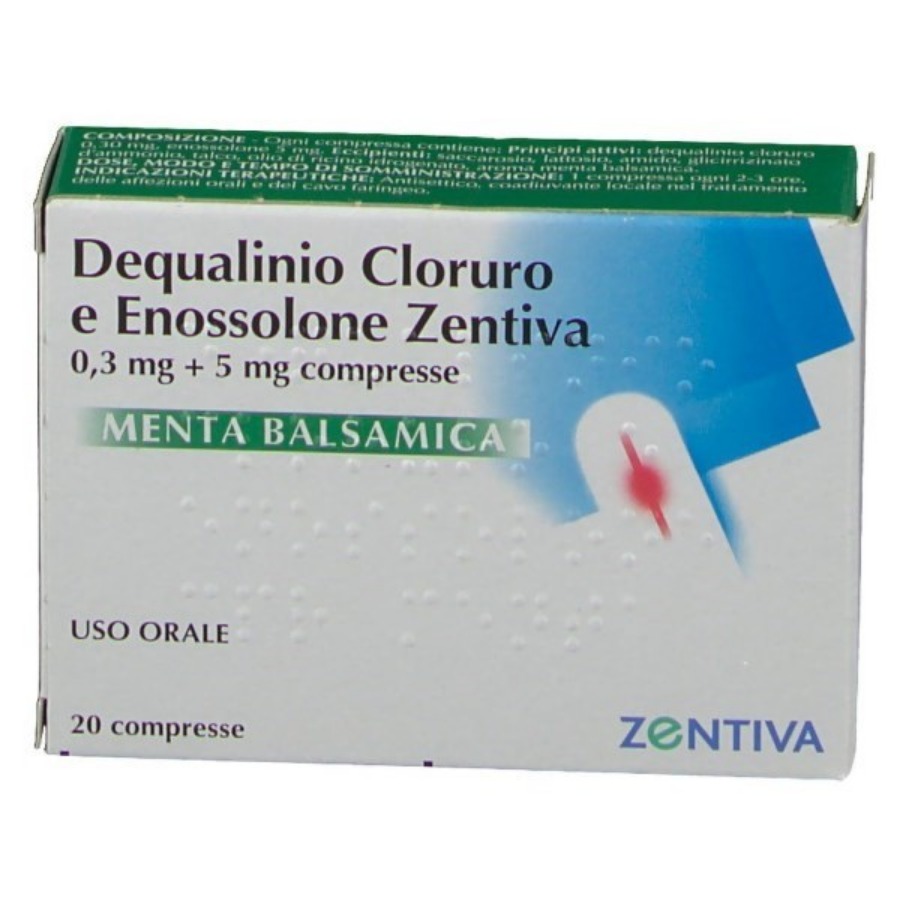 Zenitiva Dequalinio Cloruro e Enossolone 20 Compresse 0,3MG + 5MG