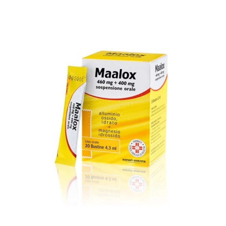 Maalox Sciroppo Sospensione Orale 20 Bustine 460MG+400mg
