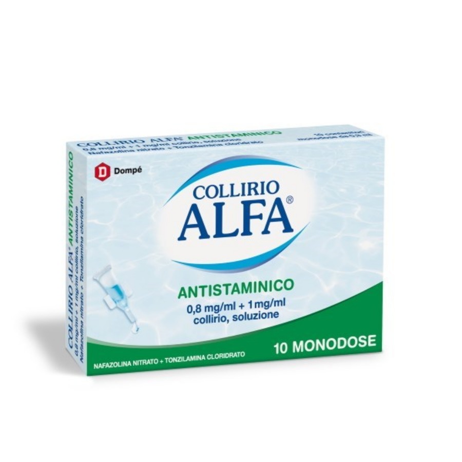 Collirio Alfa Antistaminico 10 Flaconcini Monodose 0,8mg/ml+1 mg/ml