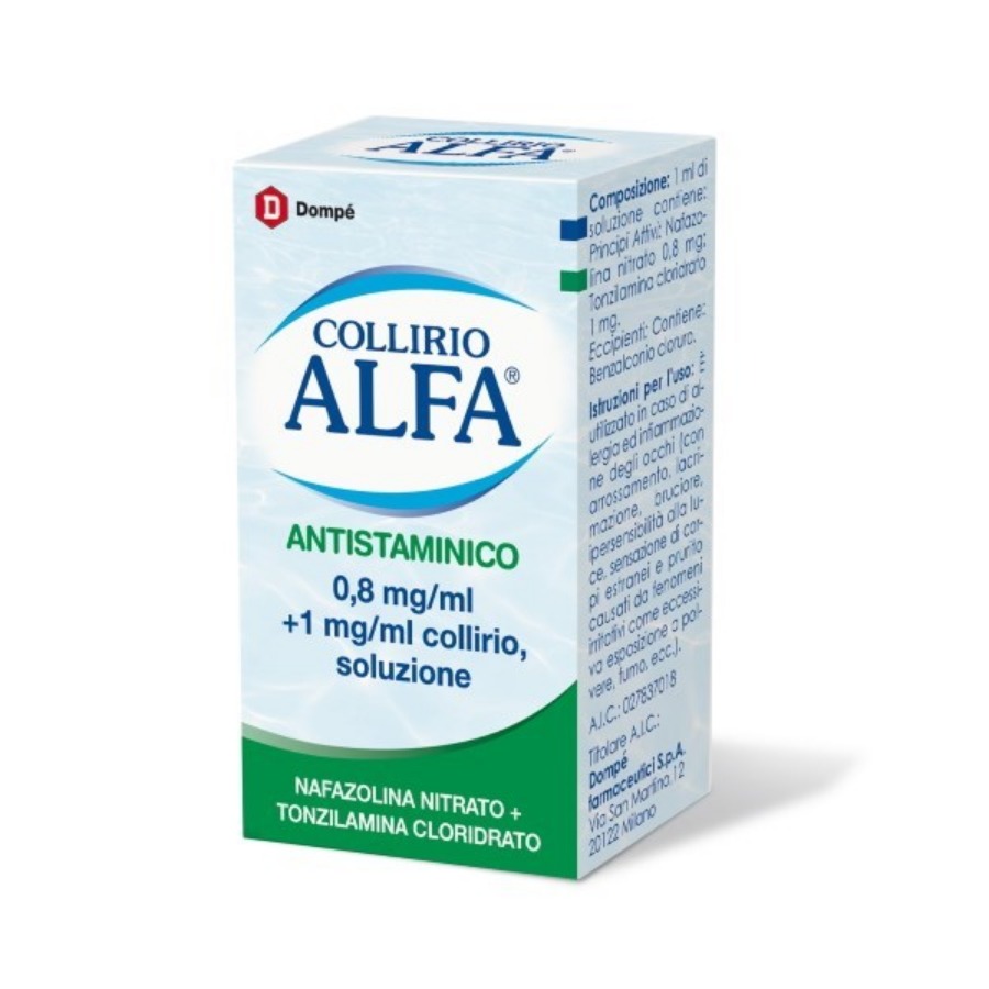 Collirio Alfa Antistaminico Flaconcino Contagocce 10ml 0,8 mg/ml+1mg/ml