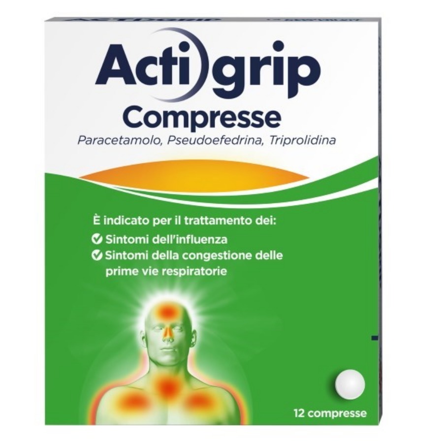 Actigrip 12 Compresse 2,5+60+500mg
