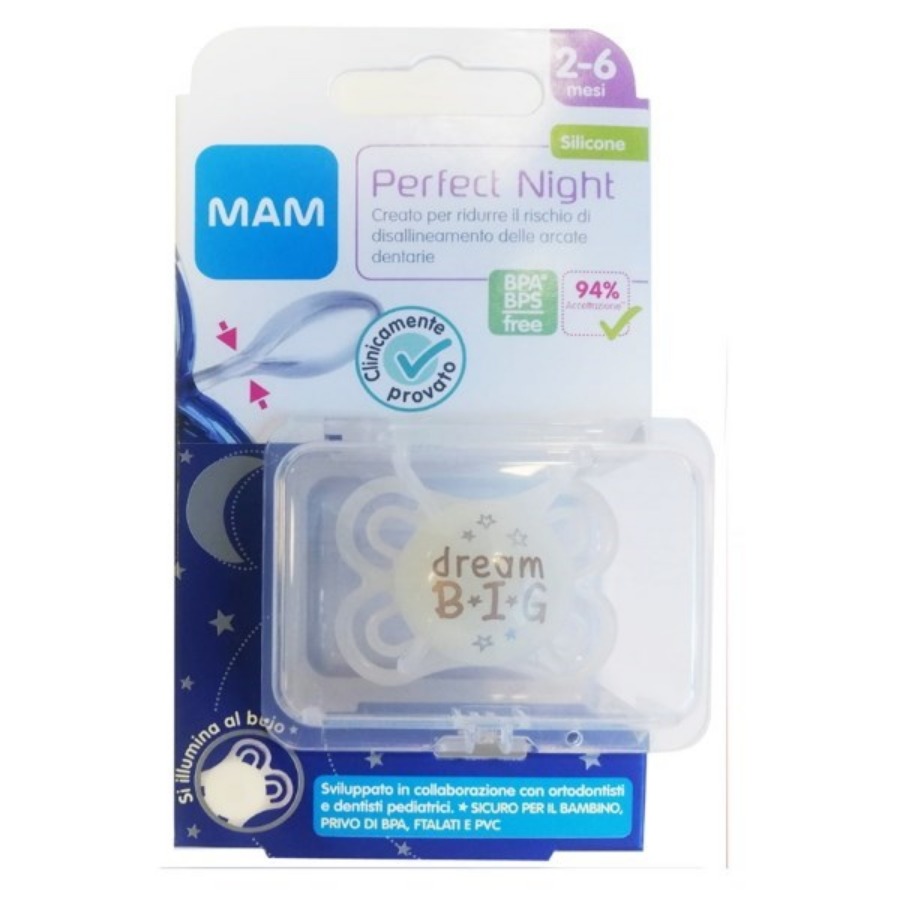 Mam Perfect Night 2-6 Mesi 1 Pezzo in Silicone