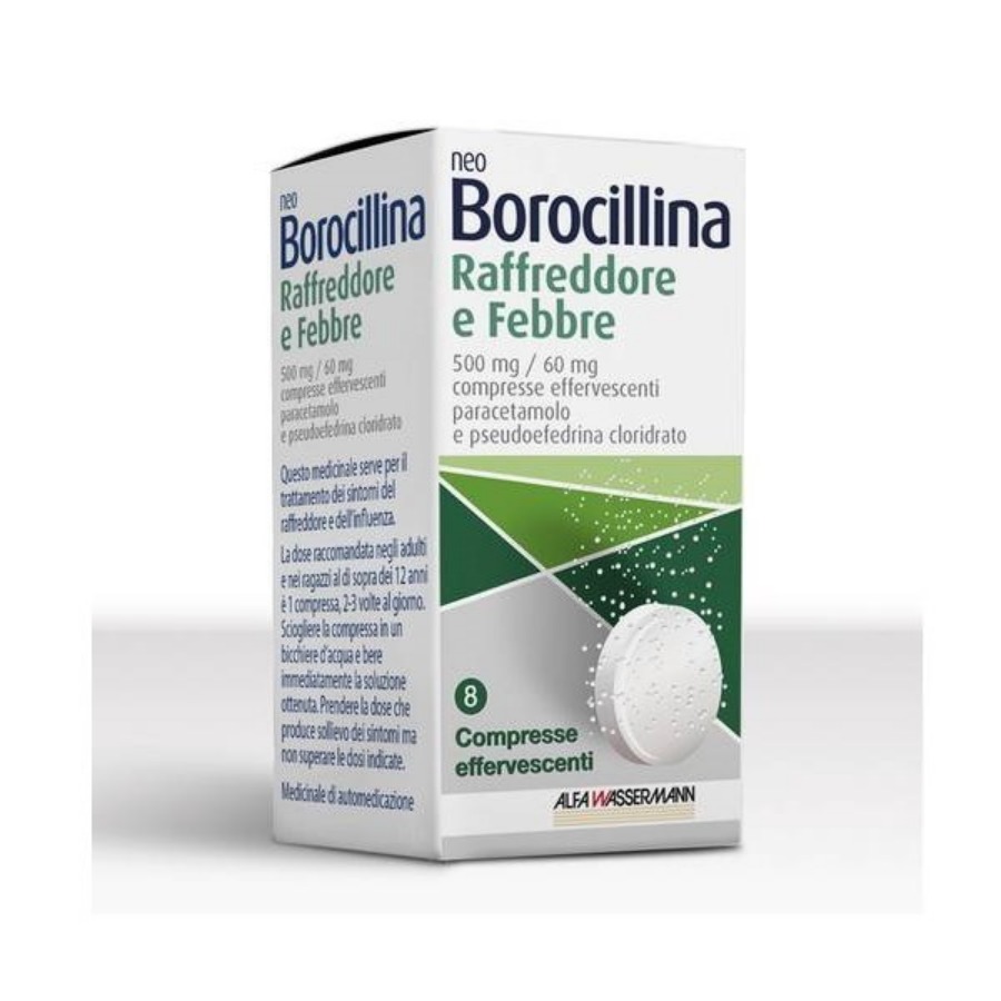 Neoborocillina Raffreddore e Febbre 8 Compresse Effervescenti