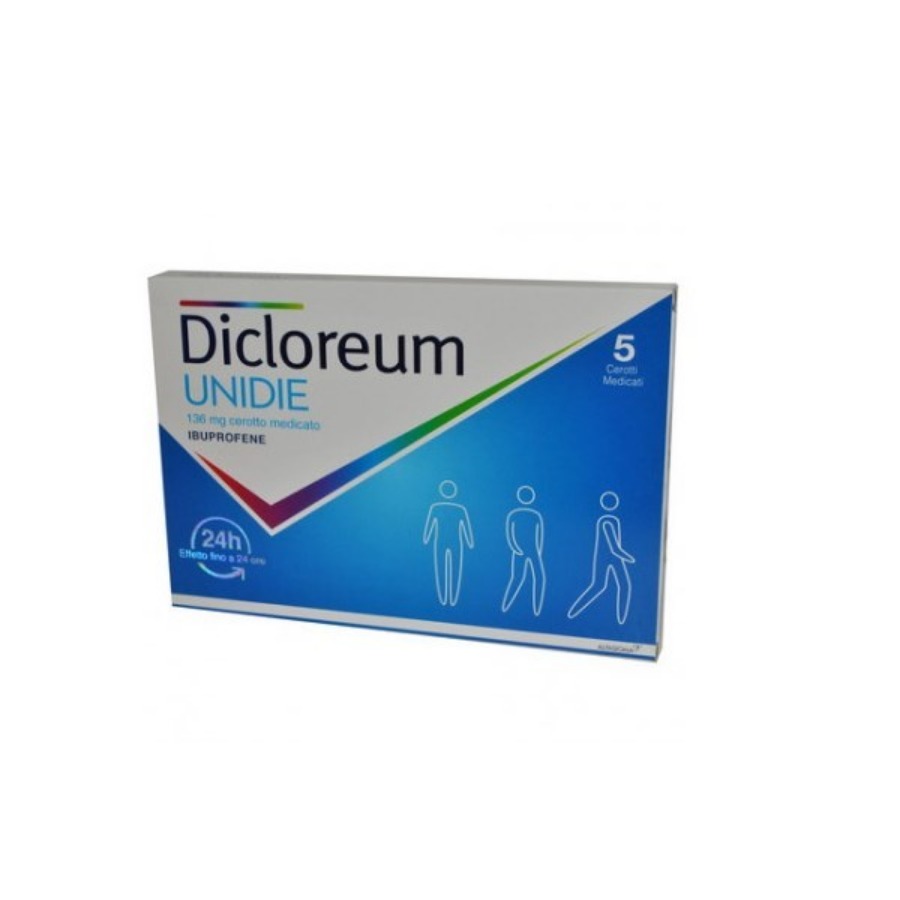 Dicloreum Unidie 5 Cerotti Medicati 24H 136MG