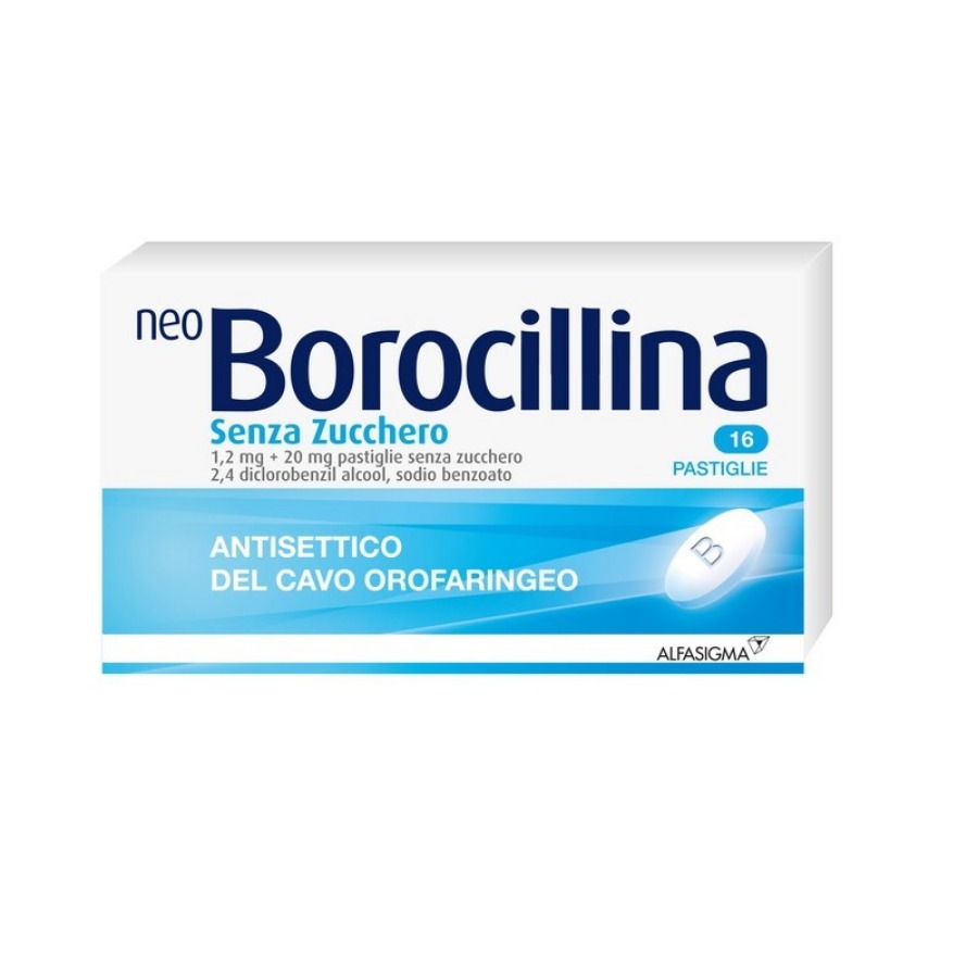 Neoborocillina Antisettico 16 Pastiglie Senza Zucchero