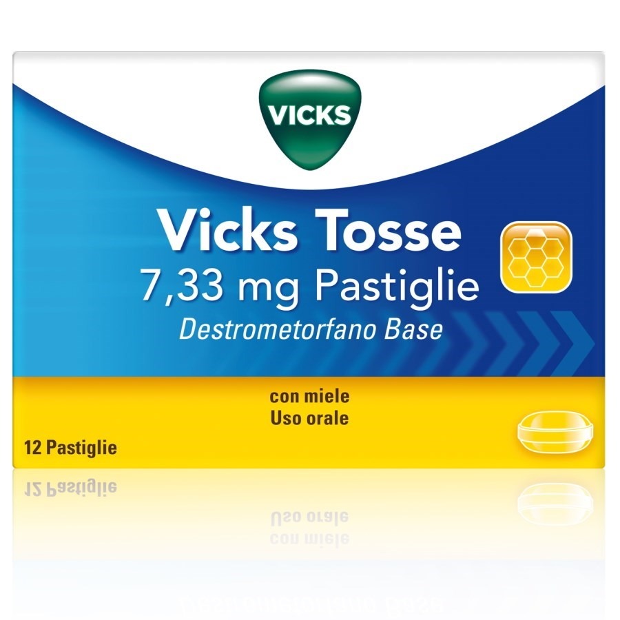 Vicks Tosse 12 Pastiglie 7,33MG Gusto Miele