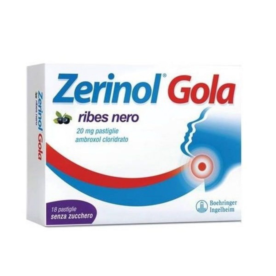 Zerinol Gola 18 Pastiglie Gusto Ribes