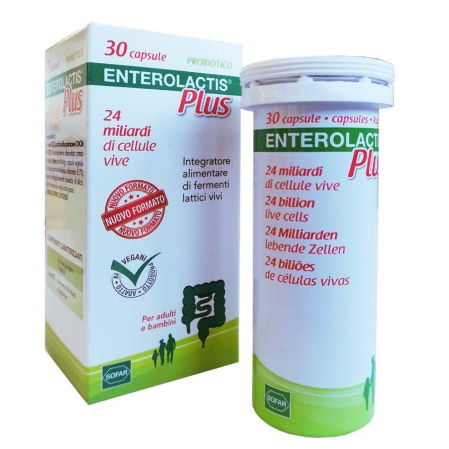 Enterolactis Plus Integratore Fermenti Lattici Vivi 30 Capsule