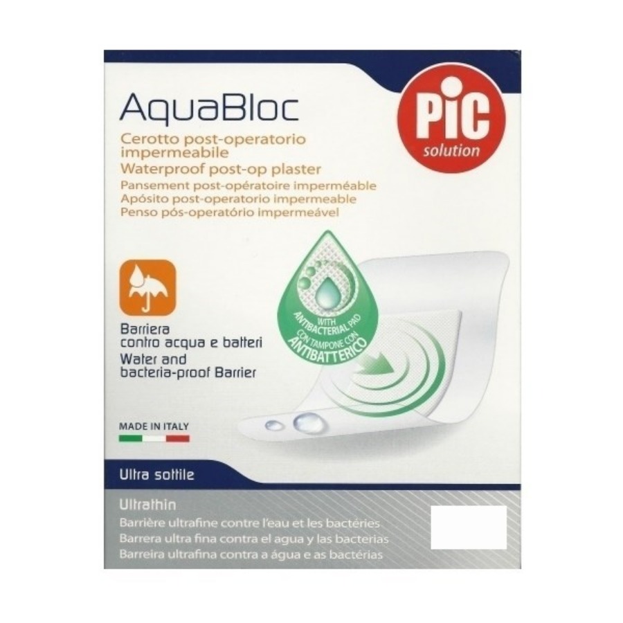 PIC Aquabloc Cerotto Post Operatorio Impermeabile 5 Pezzi 10X6 cm - ZERO SPRECHI