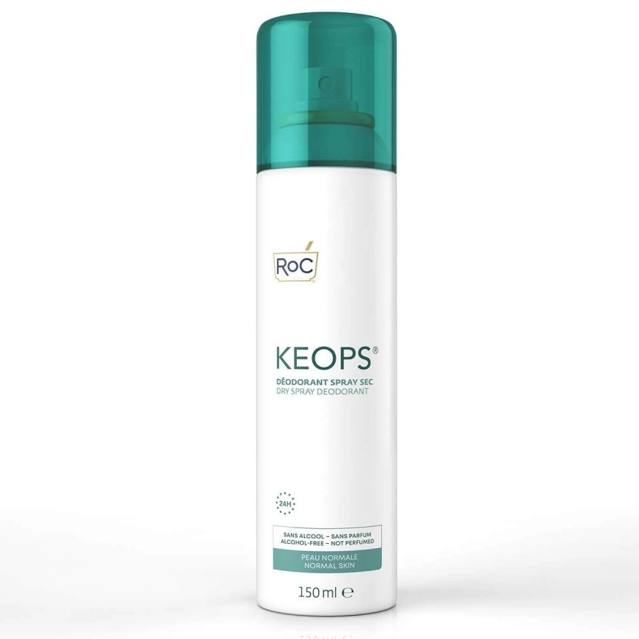 Roc Keops Deodorante Spray Secco Senza Profumo e Senza Alcool 150ml 24H
