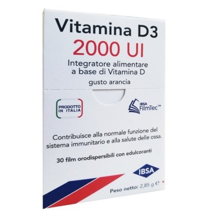 Vitamina D3 2000 UI 30 Film Orodispersibili Gusto Arancia