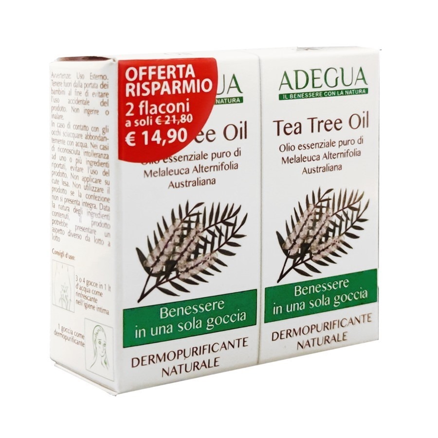 Adegua Tea Tree Oil 2 Flaconi da 10ml