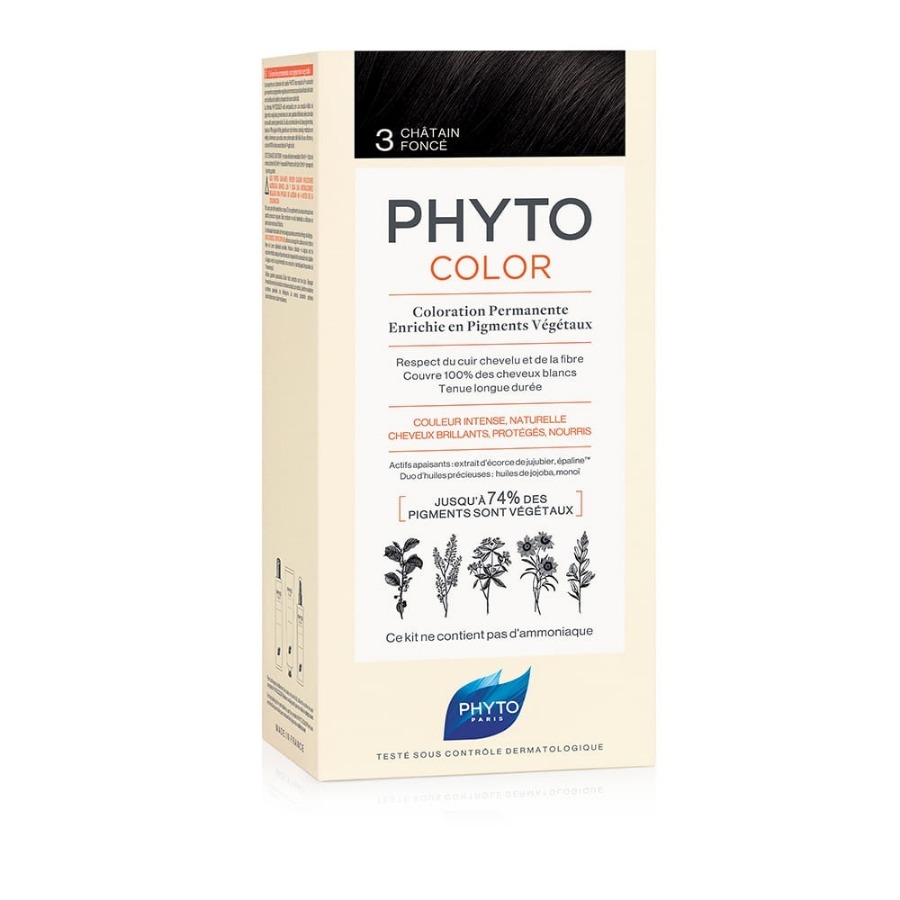 Phyto Phytocolor 3 Castano Scuro Colorazione Permanente Per Capelli