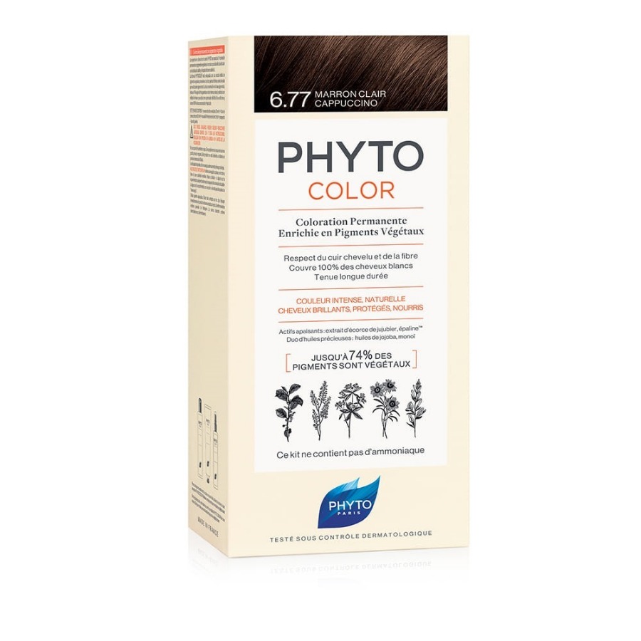 Phyto Phytocolor 6.77 Marrone Chiaro Cappuccino Colorazione Permanente Per Capelli