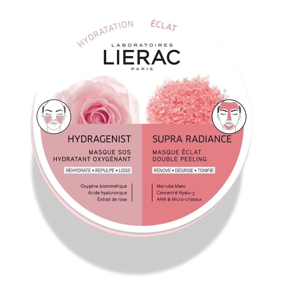 Lierac Maschera Viso Duo Idratante e Illuminante Hydragenist e Supra Radiance 2X6ML