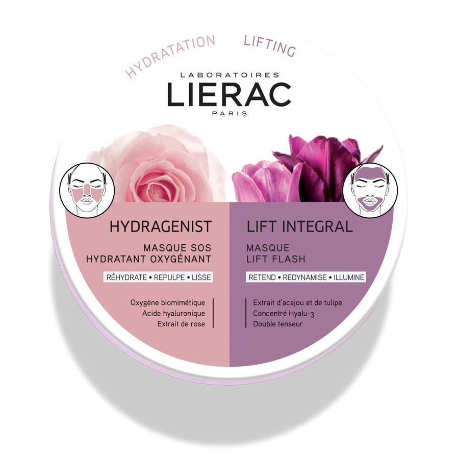 Lierac Maschera Viso Duo Idratante Effetto Lifting Hydragenist e Lift Integral 2X6ML