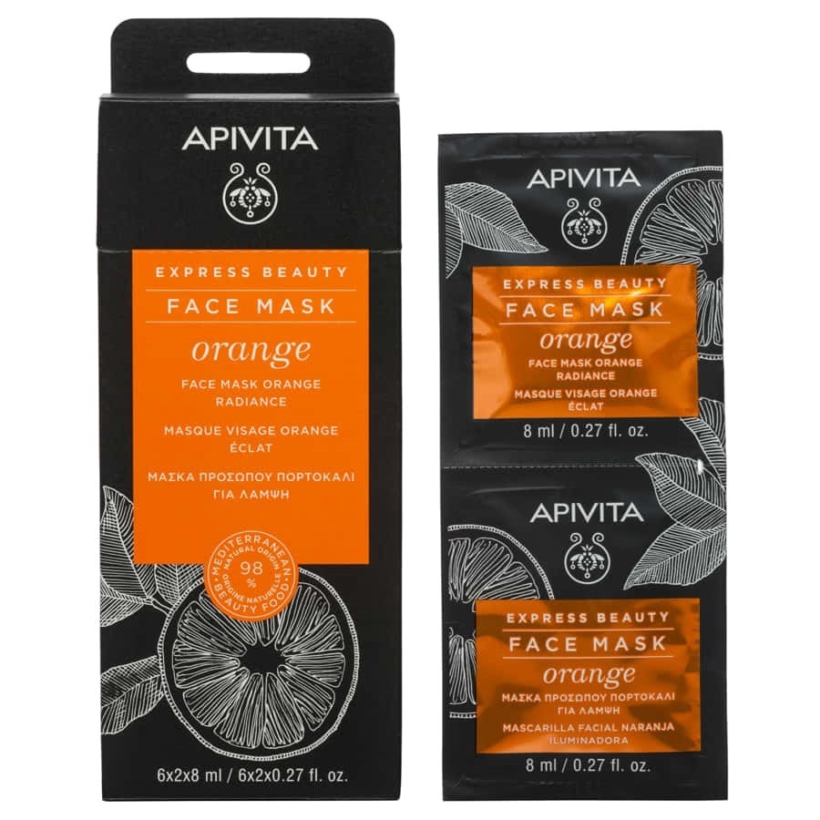 Apivita Express Beauty Maschera Viso Illuminante Arancia 2x8ML