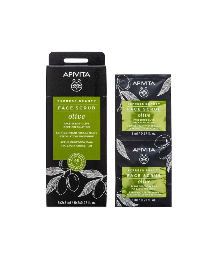 Apivita Express Beauty Scrub Viso Esfoliante Olive 2x8ML