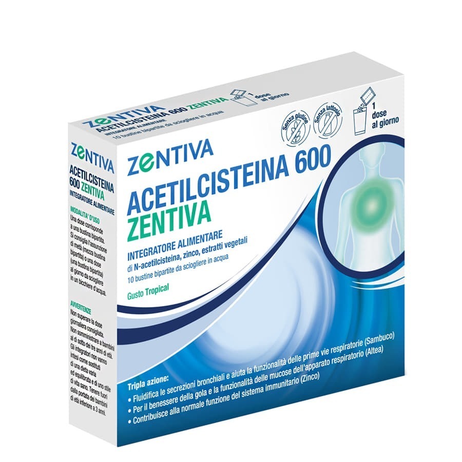 Acetilcisteina 600 Zentiva 10 Bustine