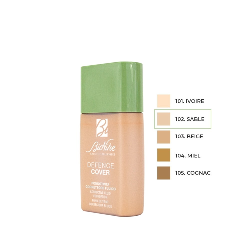 Bionike Defence Cover Fondotinta Correttore Fluido 102 Sable 40ml