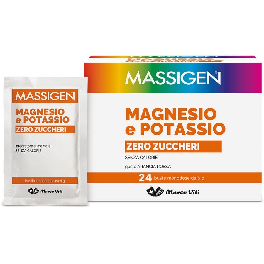 Massigen Magnesio e Potassio Zero Zucchero 24 Buste