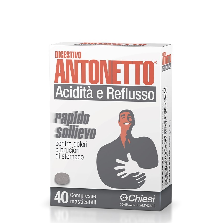 Digestivo Antonetto Acidità Reflusso 40 Compresse - ZERO SPRECHI