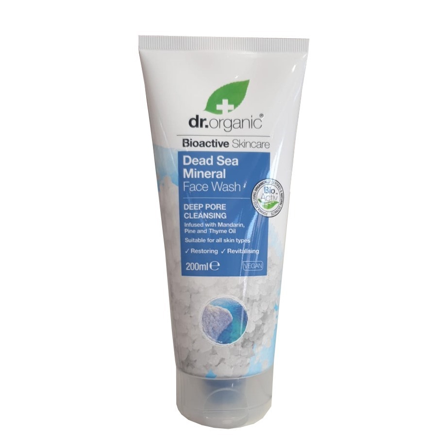 Dr. Organic Mineral Face Wash ai Sali del Mar Morto 200ml