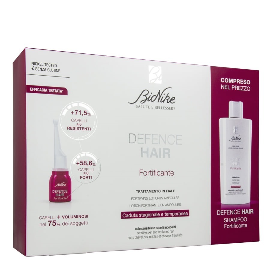 Bionike Defence Hair Fortificante 21 Fiale Monodose con Shampoo 200ml PROMOZIONE