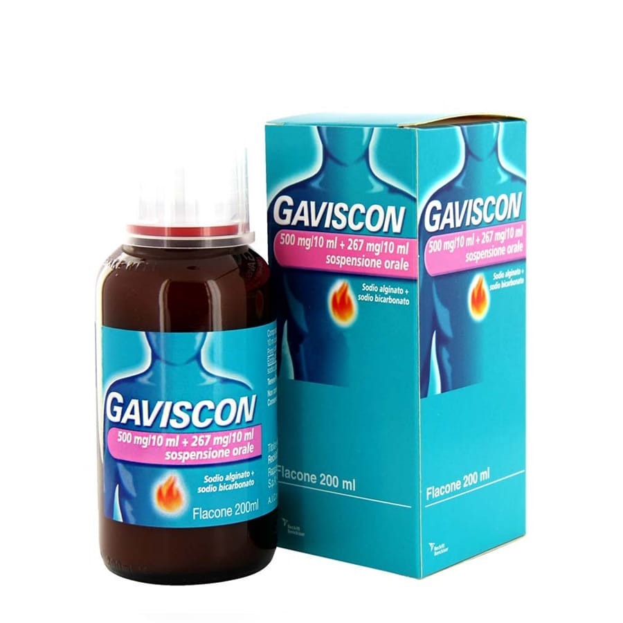 Gaviscon 500mg/10ml + 267mg/10ml Sciroppo Sospensione Orale