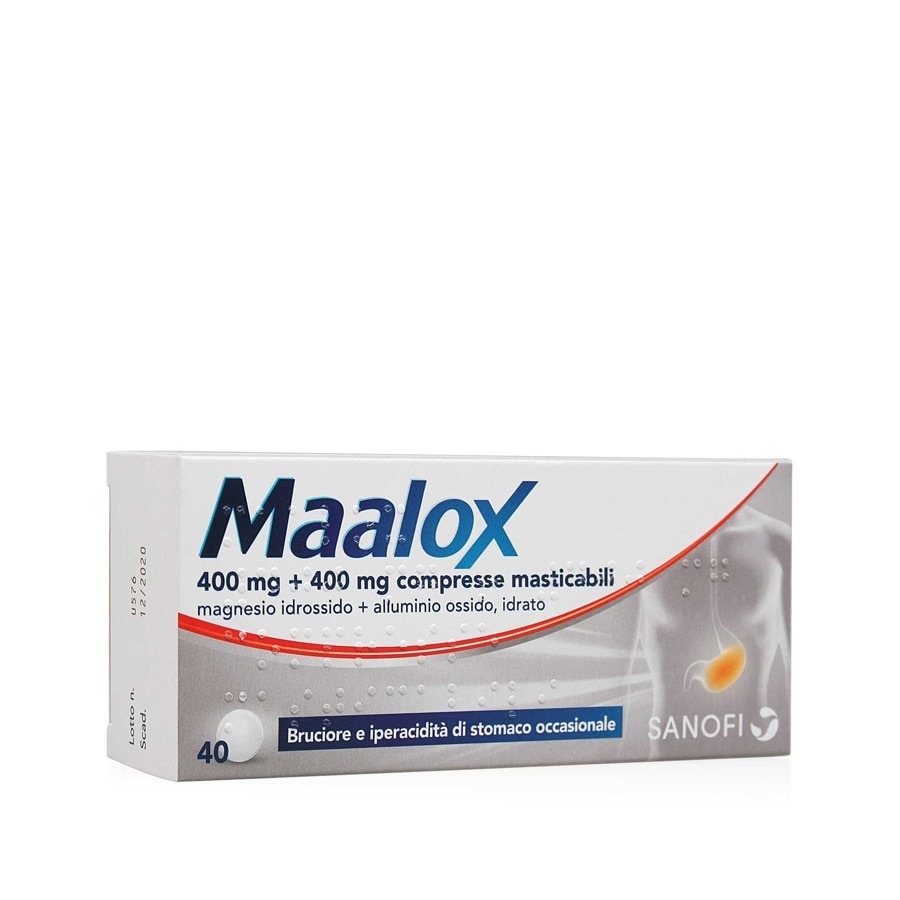Maalox 400mg + 400mg 40 Compresse Masticabili