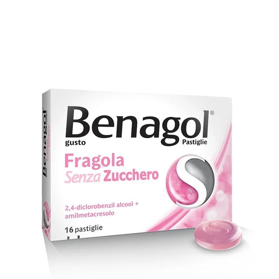 Benagol 16 Pastiglie Gusto Fragola Senza Zucchero