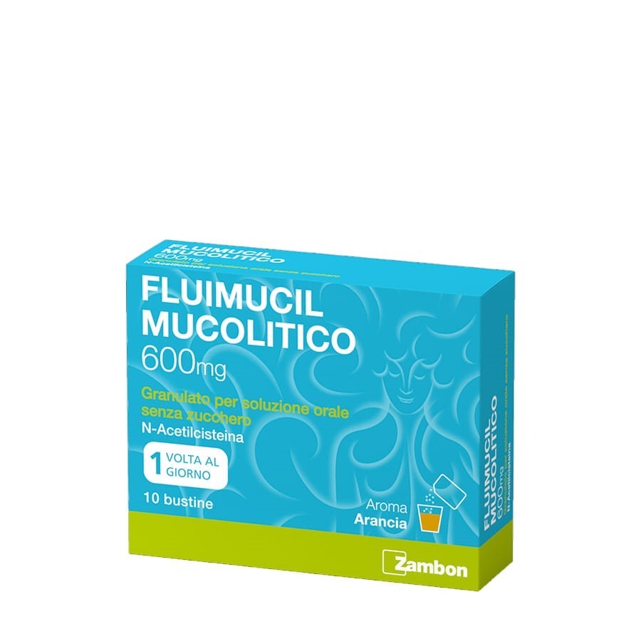 Fluimucil Mucolitico 600mg 10 Bustine Aroma Arancia