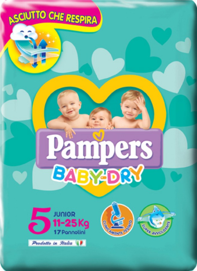 Fater Pampers Bd Downcount J 17Pz
