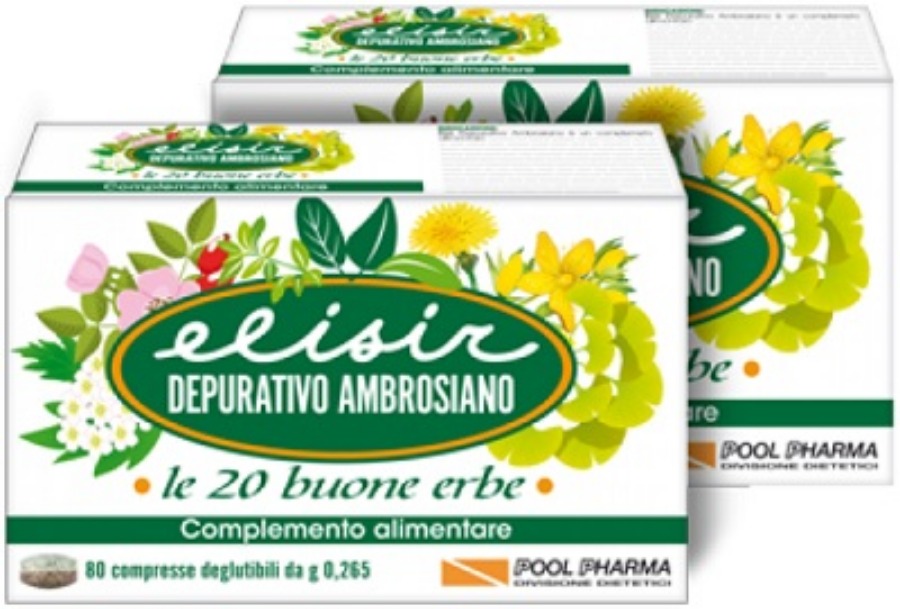 Pool Pharma Elisir Depurativo Ambrosi 80 Compresse