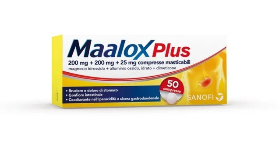 Sanofi Maalox Plus Reflusso e acidità di stomaco 50 Compresse Masticabili