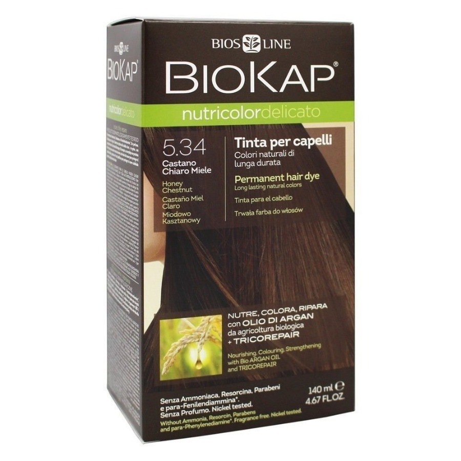 Bios Line Biokap Nutricolor Tinta Delicato 5,34 Castano Chiaro Miele