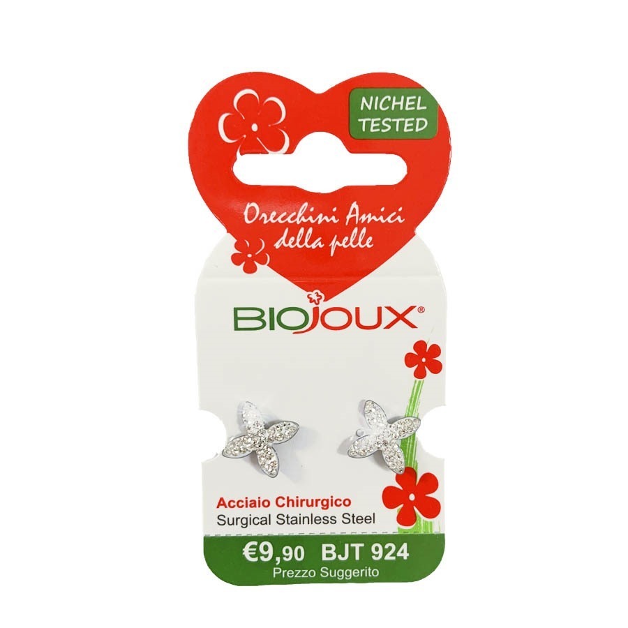 Biojoux Orecchini White Pave Crystal Windmill 9MM