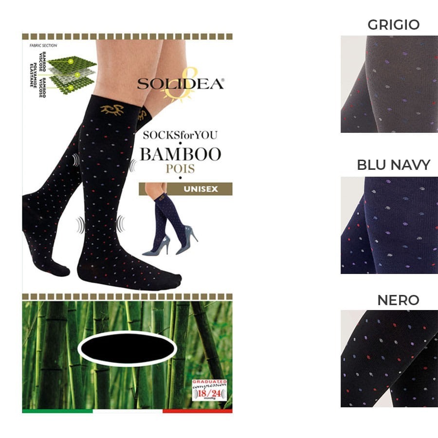 Solidea Socks For You Bamboo Pois Blu Navy Taglia XXL