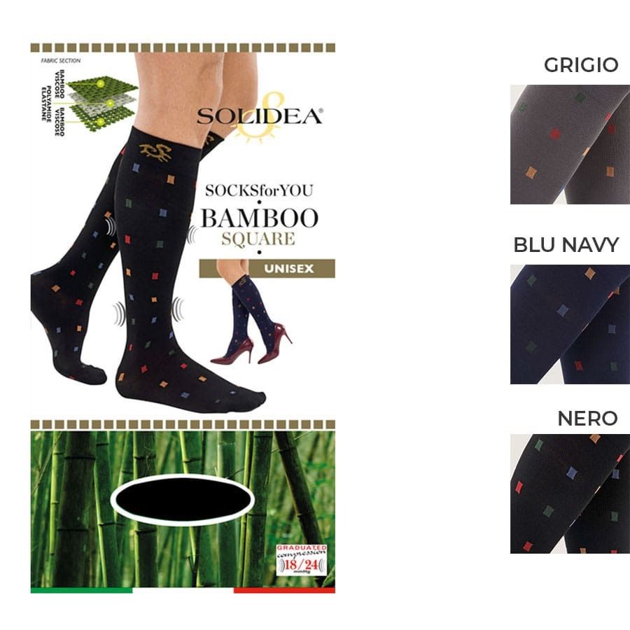 Solidea Socks For You Bamboo Square Grigio Taglia XXL