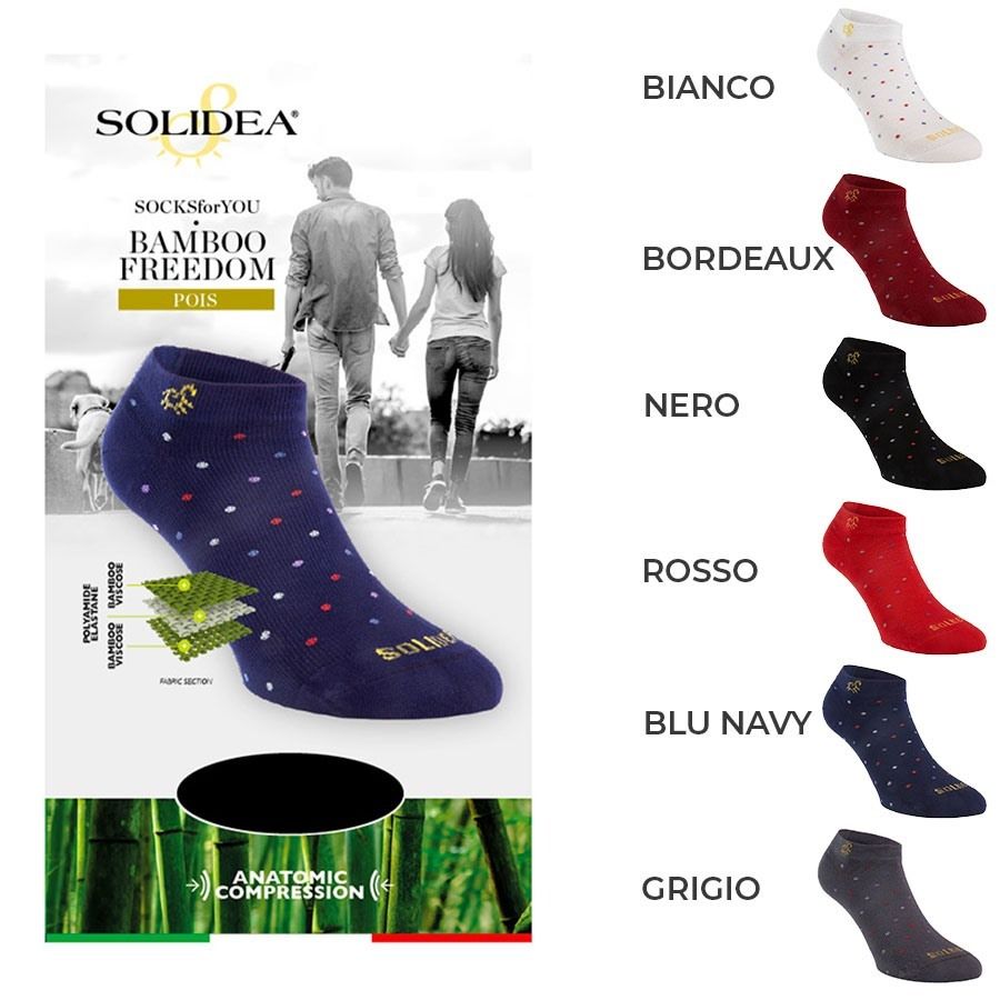 Solidea Socks For You Freedom Pois Bordeaux Taglia XL