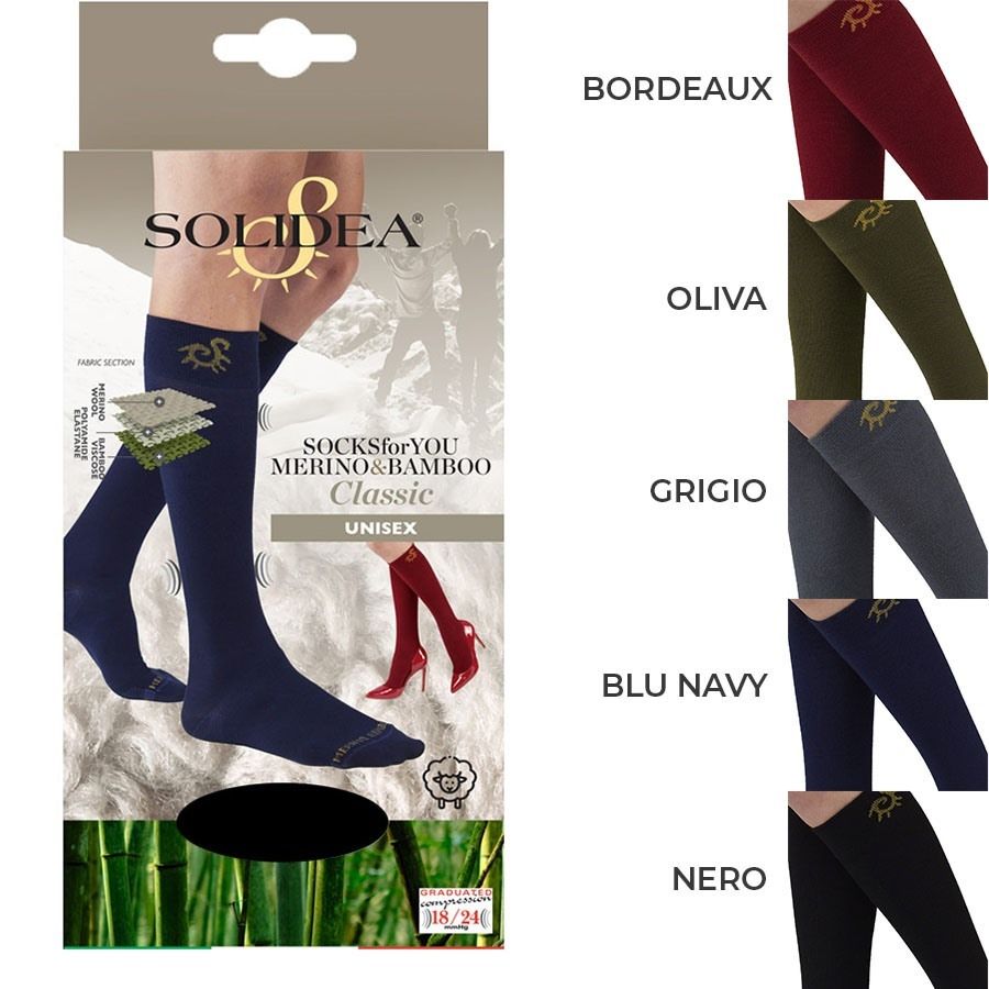 Solidea Socks For You Merino Bamboo Classic Blu Navy Taglia M